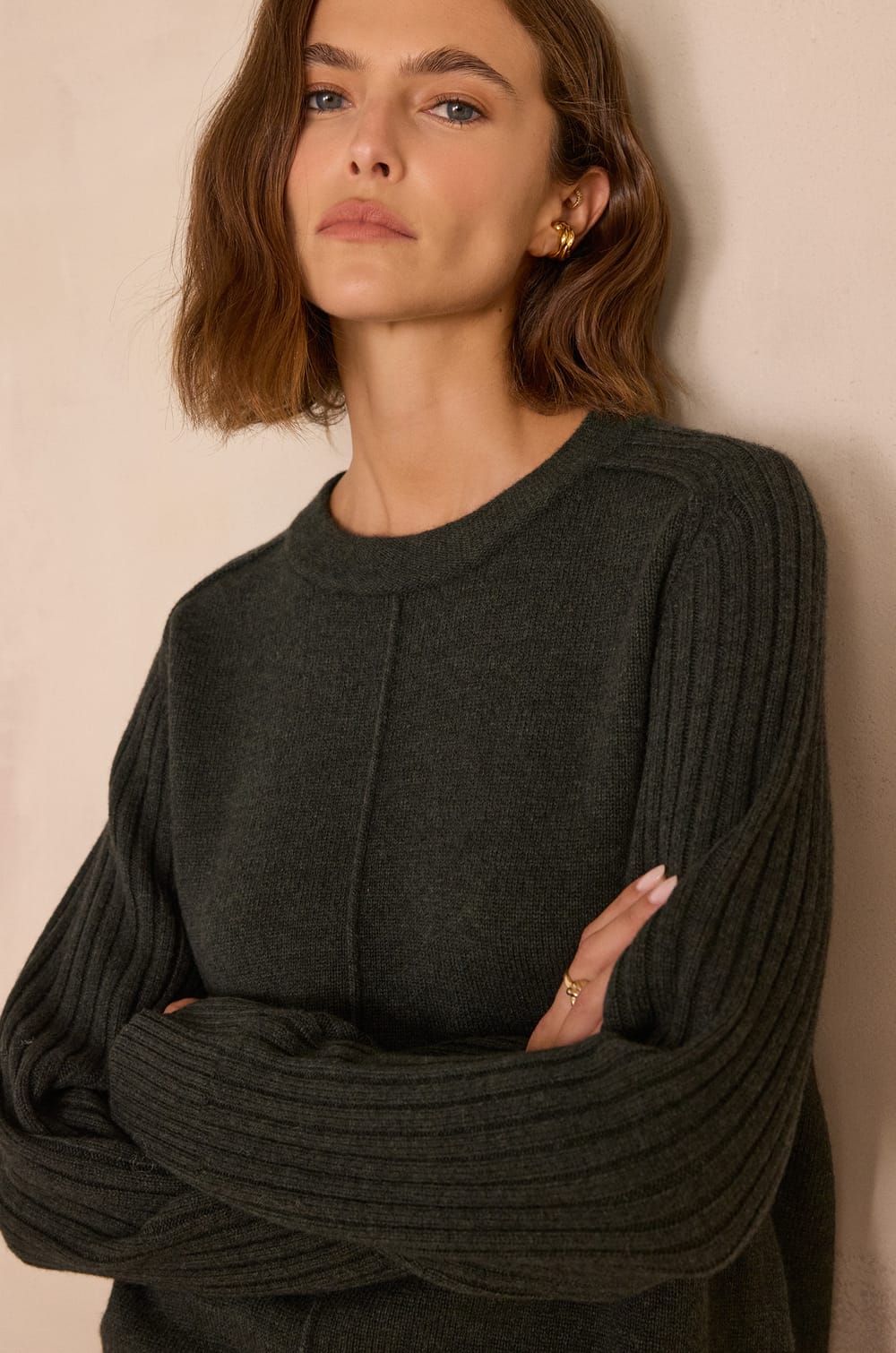 BROOKLYN ribbed wool jumper;${refinementColor}
