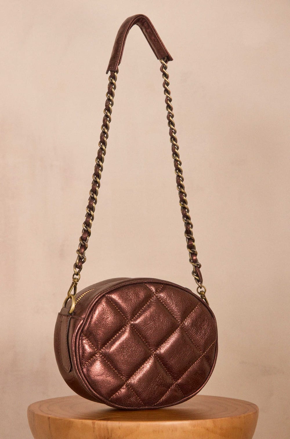 Quilted leather bag VIVIEN MINI BIS;${refinementColor}