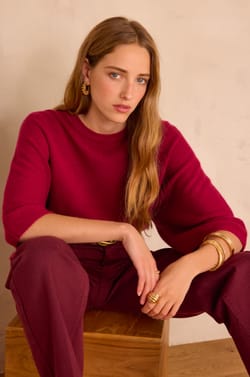 CODY batwing jumper in 100% recycled cashmere;${refinementColor}