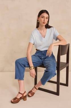 Short-sleeved cotton sweater PRETTY;${refinementColor}