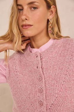 POPPY sleeveless wool jumper;${refinementColor}