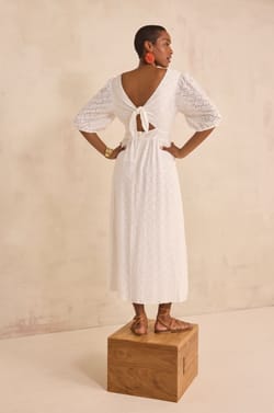 Embroidered long dress BIJOU;${refinementColor}