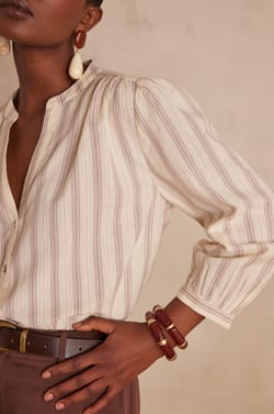 Blouse SABRINA en coton;${refinementColor}