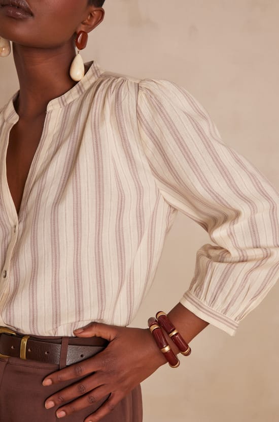 Blouse SABRINA en coton;${refinementColor}