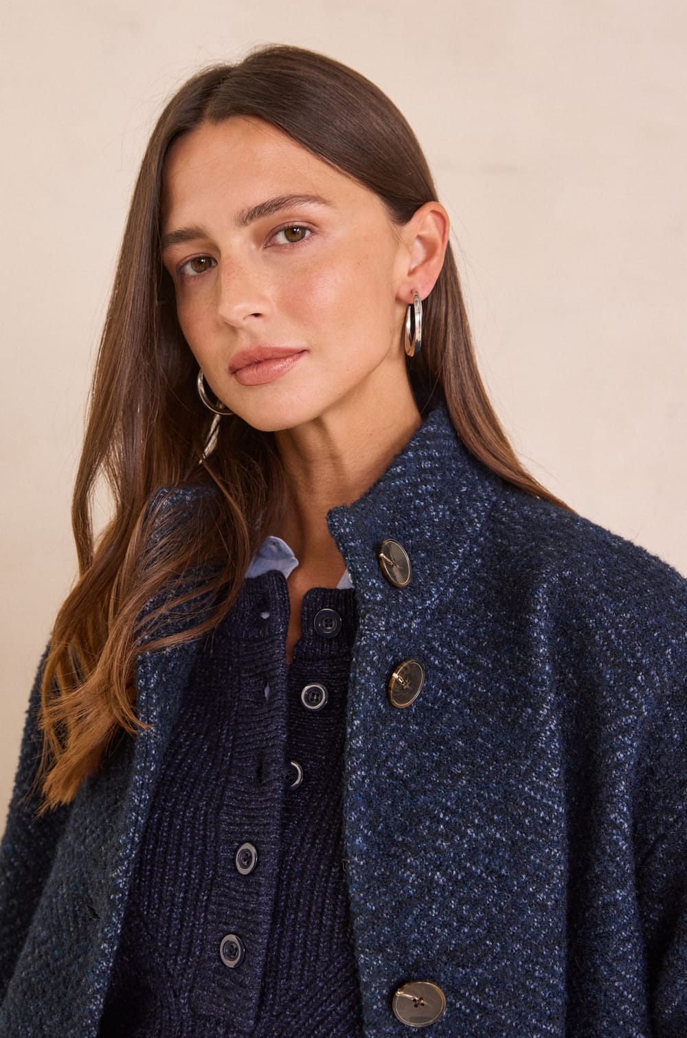 ARMANCE mid-length coat;${refinementColor}