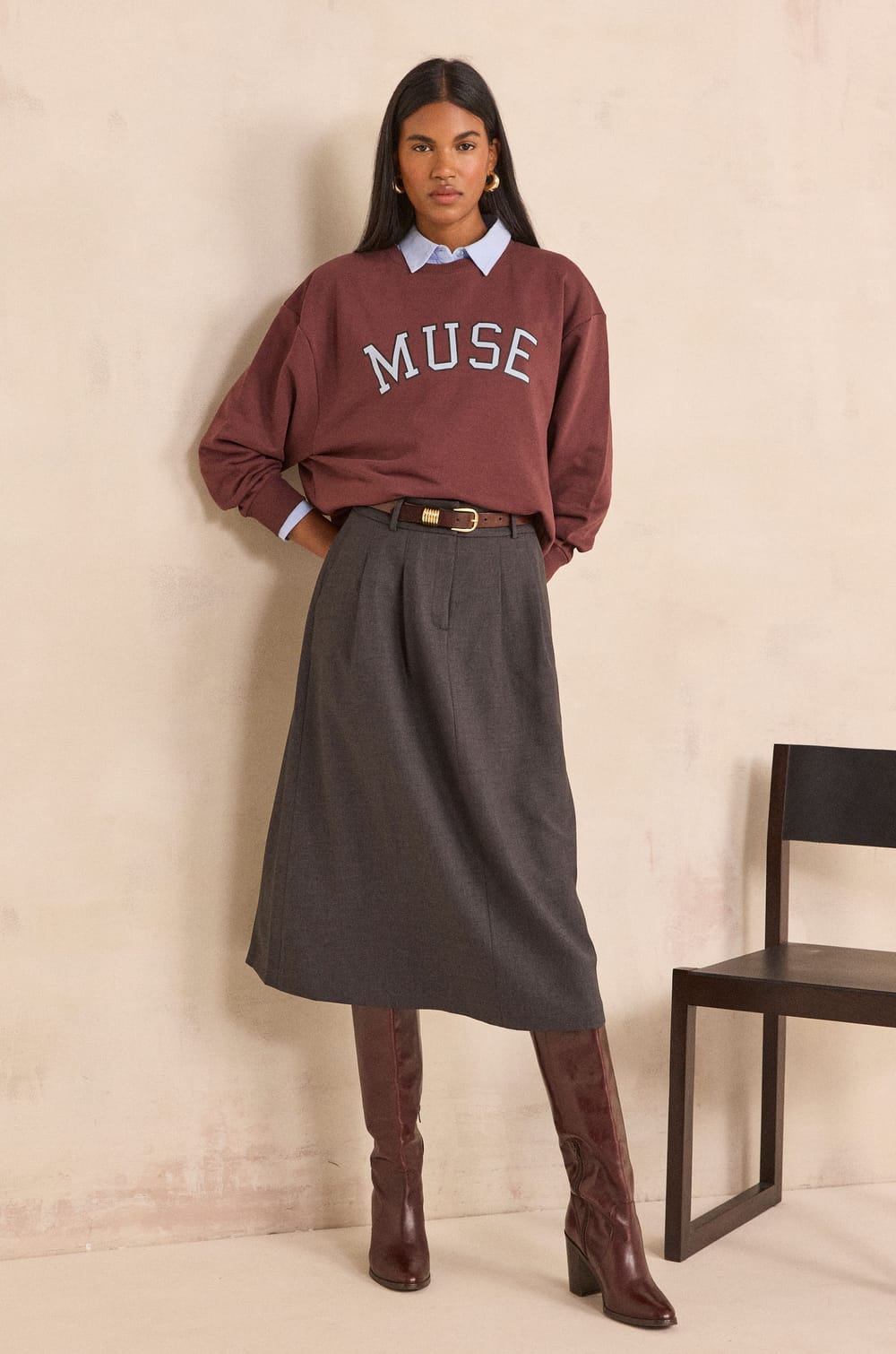 OPHELIE midi skirt;${refinementColor}