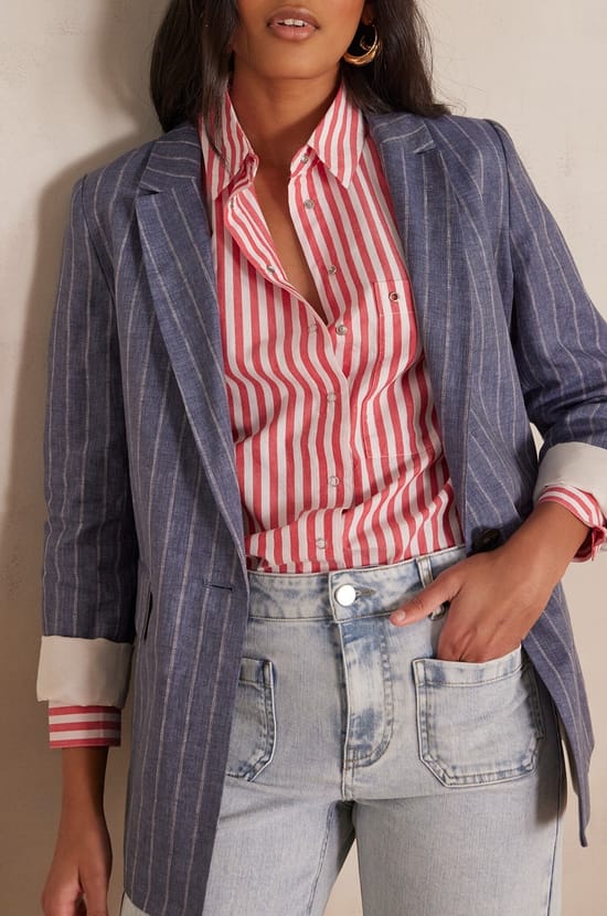 Veste NELIA en lin;${refinementColor}